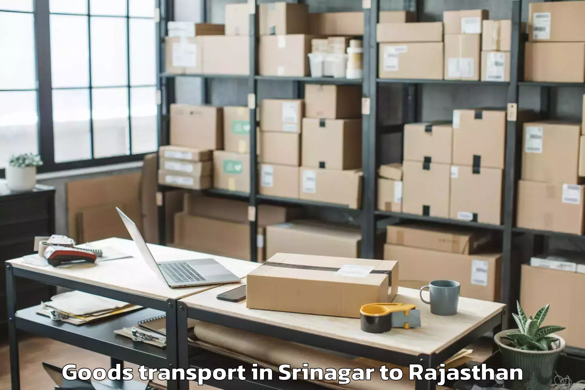 Get Srinagar to Jalor Goods Transport